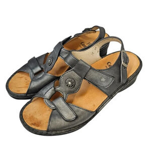 Finn Comfort  Womens Adana Pewter Sandals Comfort Size US 7 UK 4.5